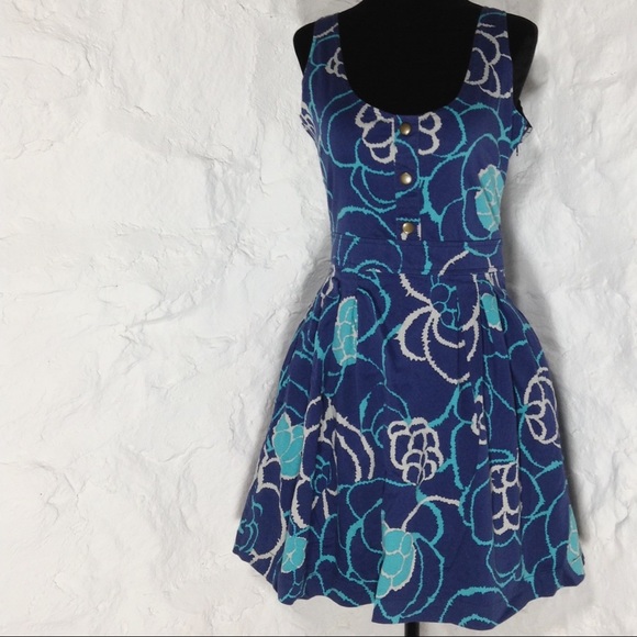 Tulle Dresses & Skirts - Tulle blue floral pleated waist corset lace up